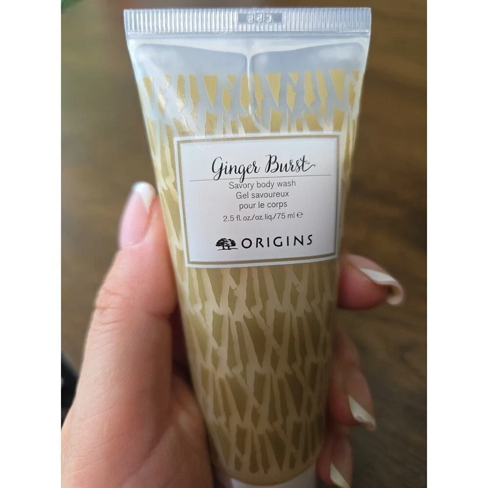 LOT OF 2 Origins Ginger Burst Savory Body Wash 2.5 oz & Marisa Odeme Shea Butter